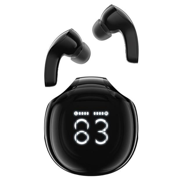 Наушники беспроводные Acefast T9 Crystal Air Bluetooth 5.3 earbuds 480 mAh Obsidian black (602031)