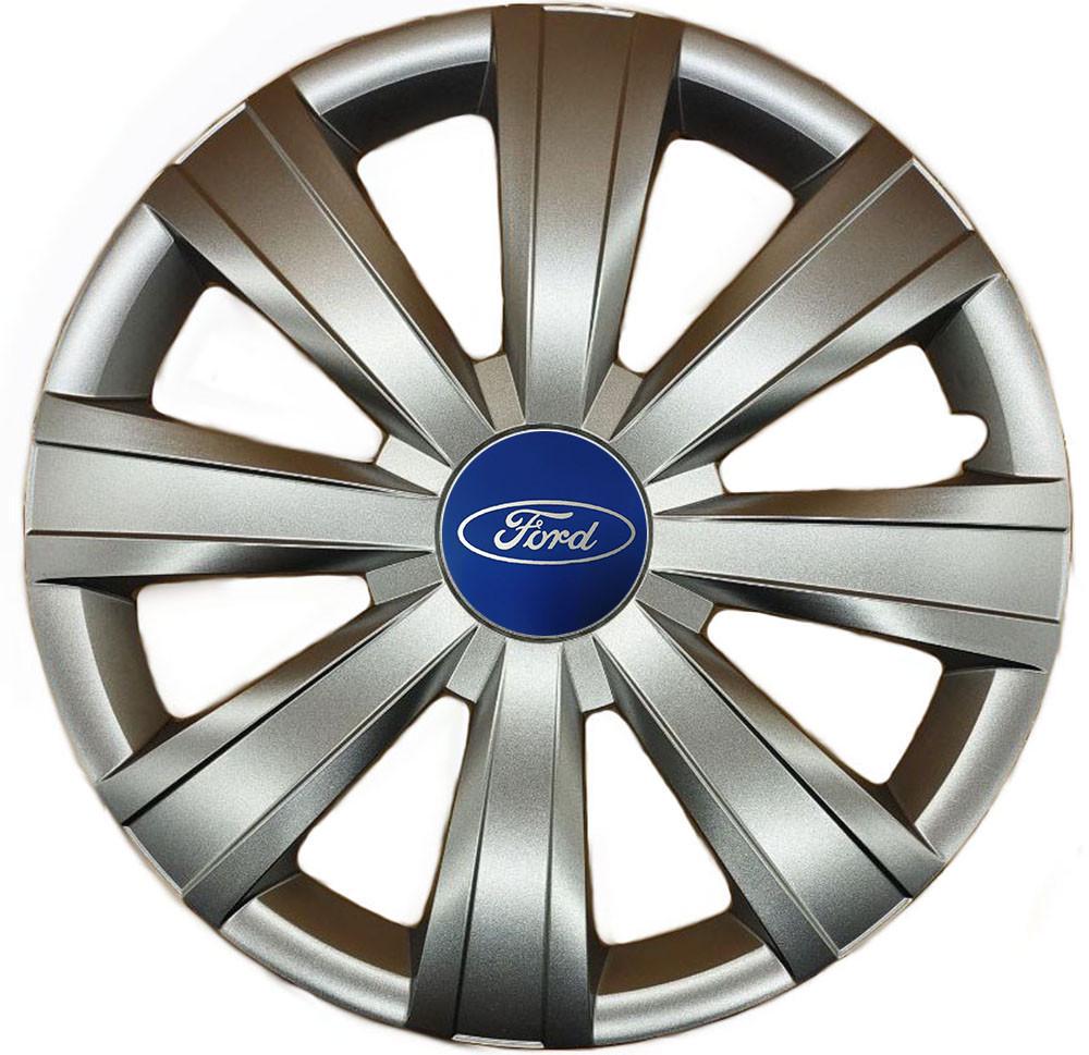 Колпаки SJS 328 с логотипом Ford R15 4 шт. Серебристый