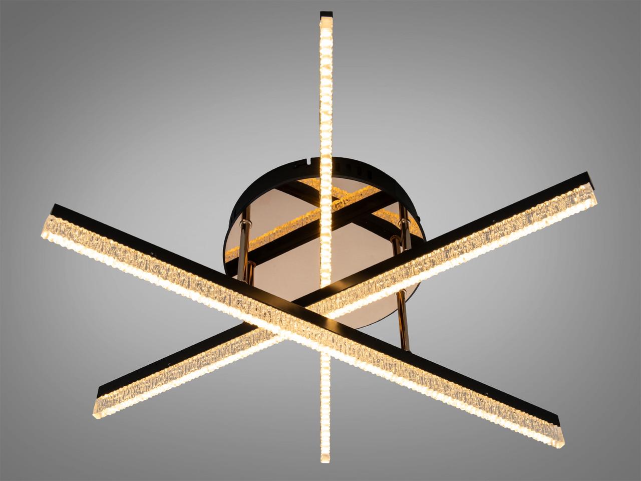 Люстра світлодіодна стельова Diasha SX1007/3BK з акриловими розсіювачами 48 Вт Чорний (2918714005) Люстра світлодіодна стельова Diasha SX1007/3BK з акриловими розсіювачами 48 Вт Чорний (2918714005)