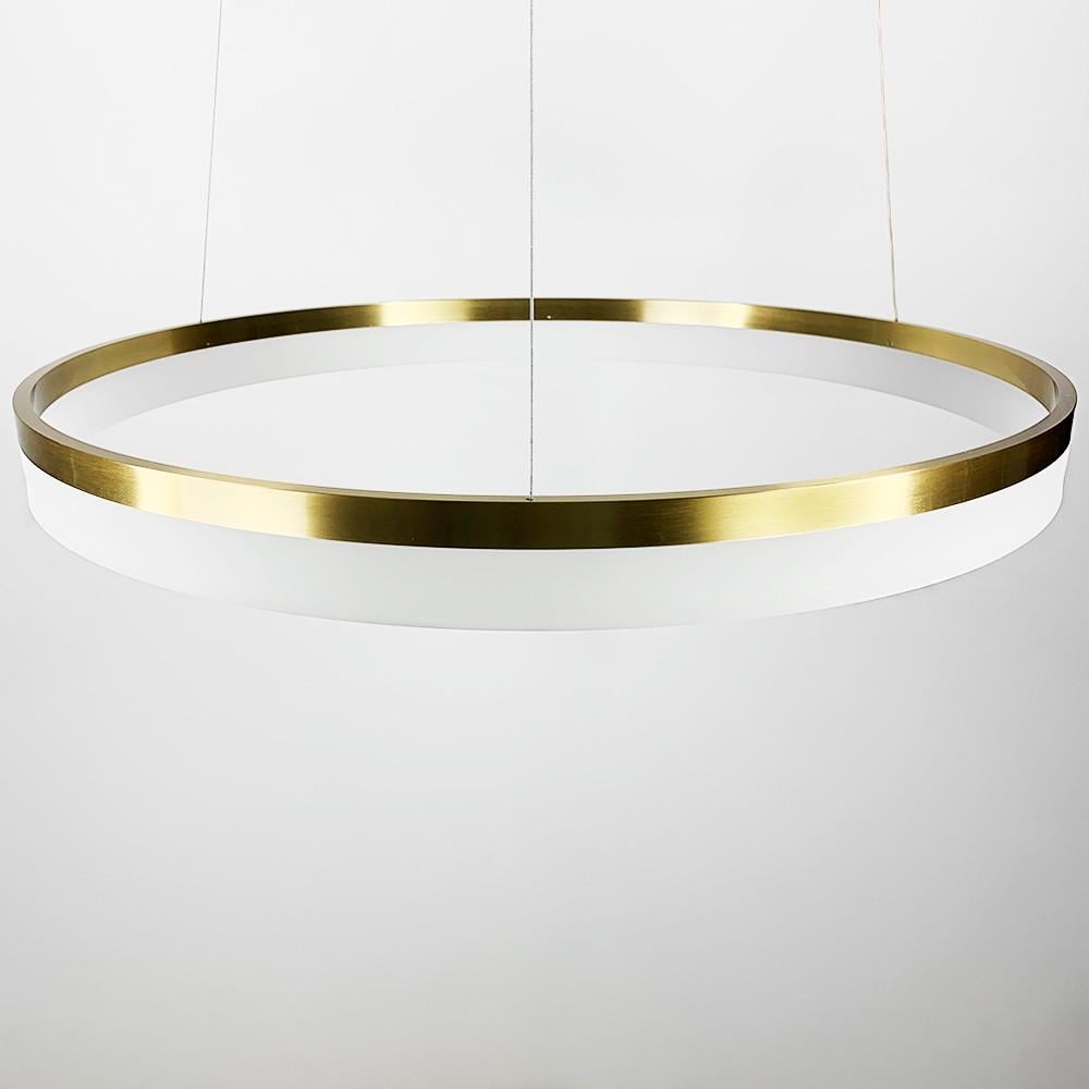 Люстра LED современная Ø 80 см Латунь (M 2702-800 AB)