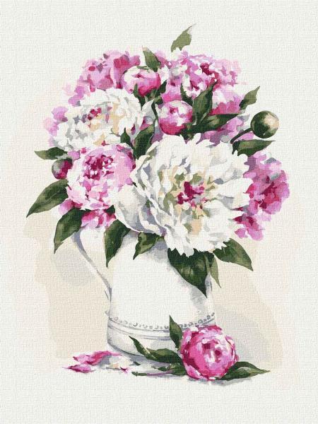 Картина по номерам Идейка Цветы Безупречная нежность 30х40 см в термопакете (KHO2964)