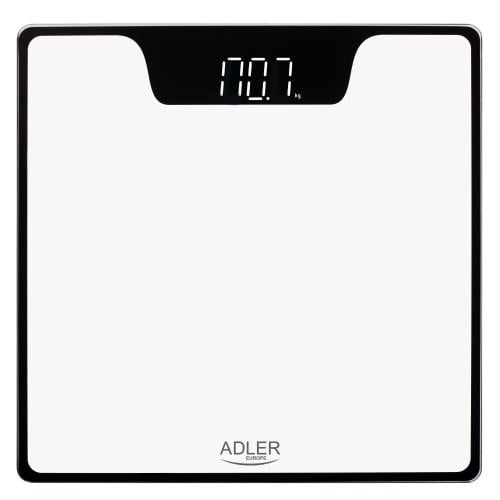 Весы напольные Adler AD 8174 White 180 кг минималистичная стеклянная платформа Белый