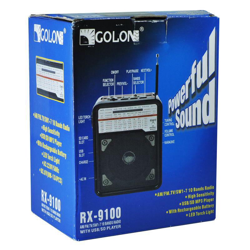 Радиоприемник Golon RX-9100 c фонариком Blue (76deb0a4) - фото 3