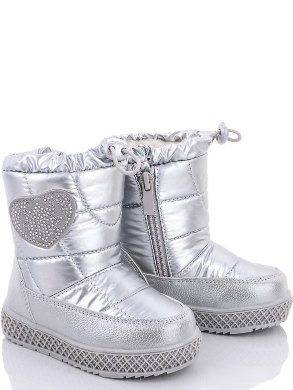 Дутики Kimbo FG2369-1Y на овчине р. 27 Серебристый (97675)