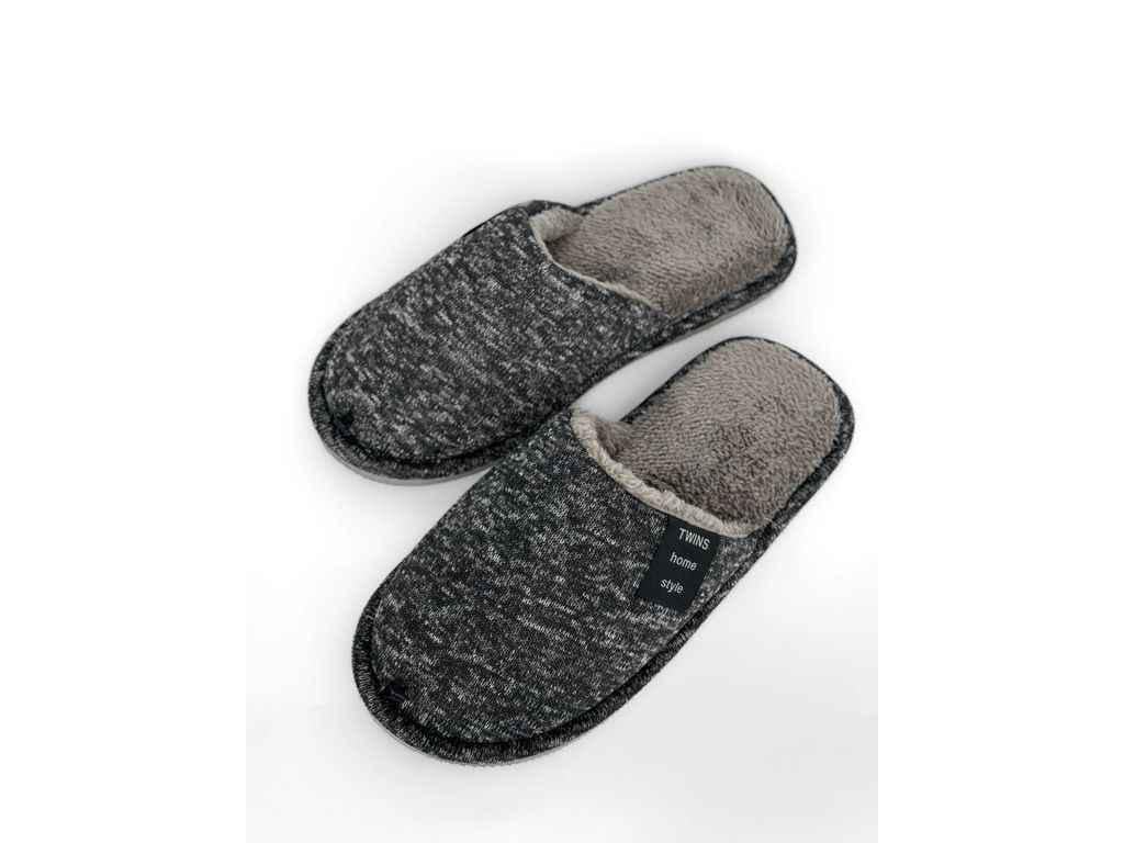 Тапочки домашние мужские Twins HS-OZ melange р. 40/41 Черный (1098337)