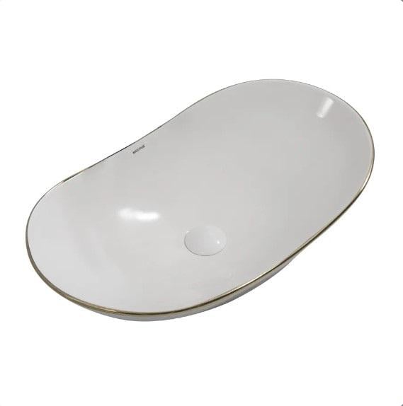 Раковина накладная MIXXUS Premium WAVE-0105 620х360х160 мм Edge/Gold (MP6557)