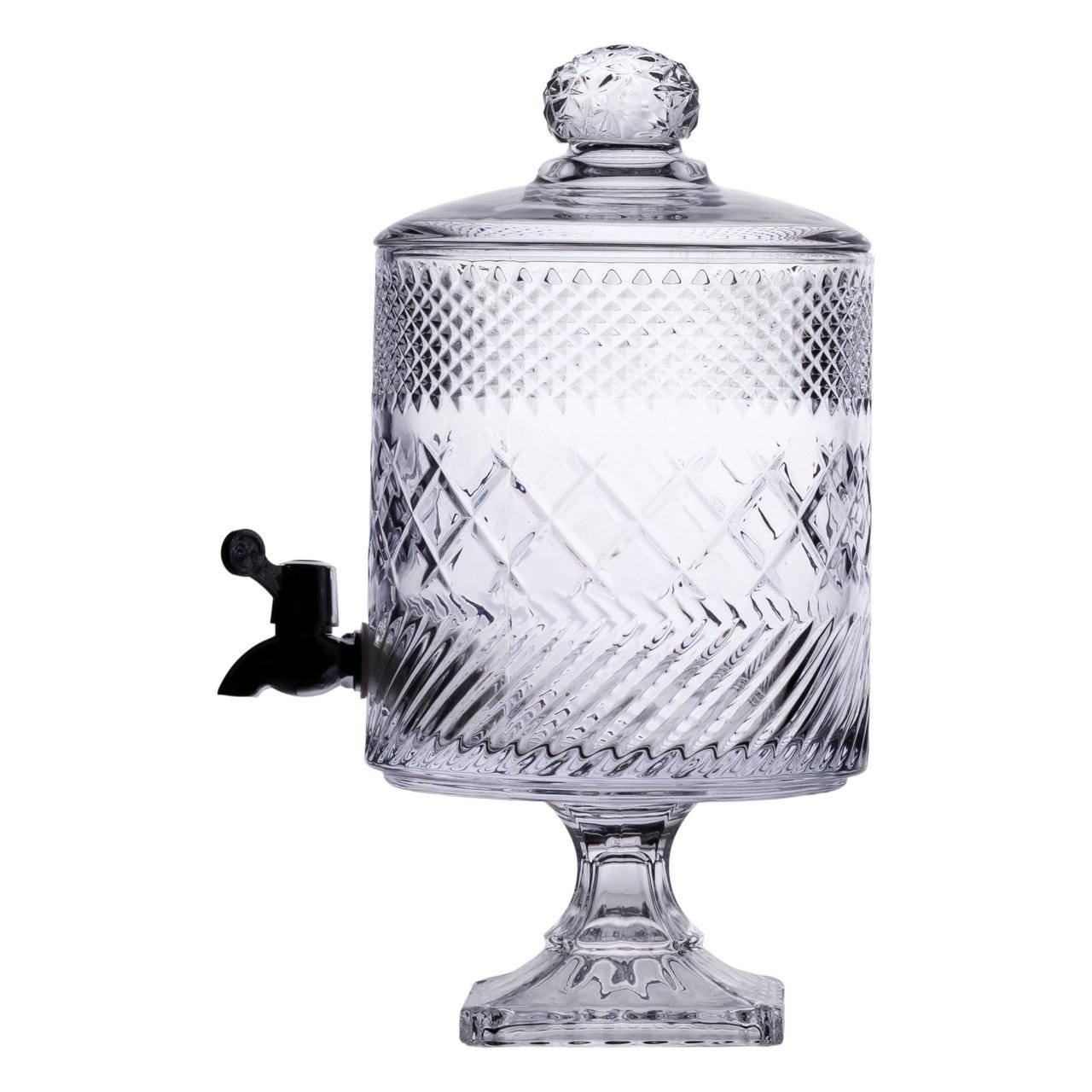 Лимонадница с краном на подставке стеклянная 4,5 л (HP-19-4) Лимонадница с краном на подставке стеклянная 4,5 л (HP-19-4)