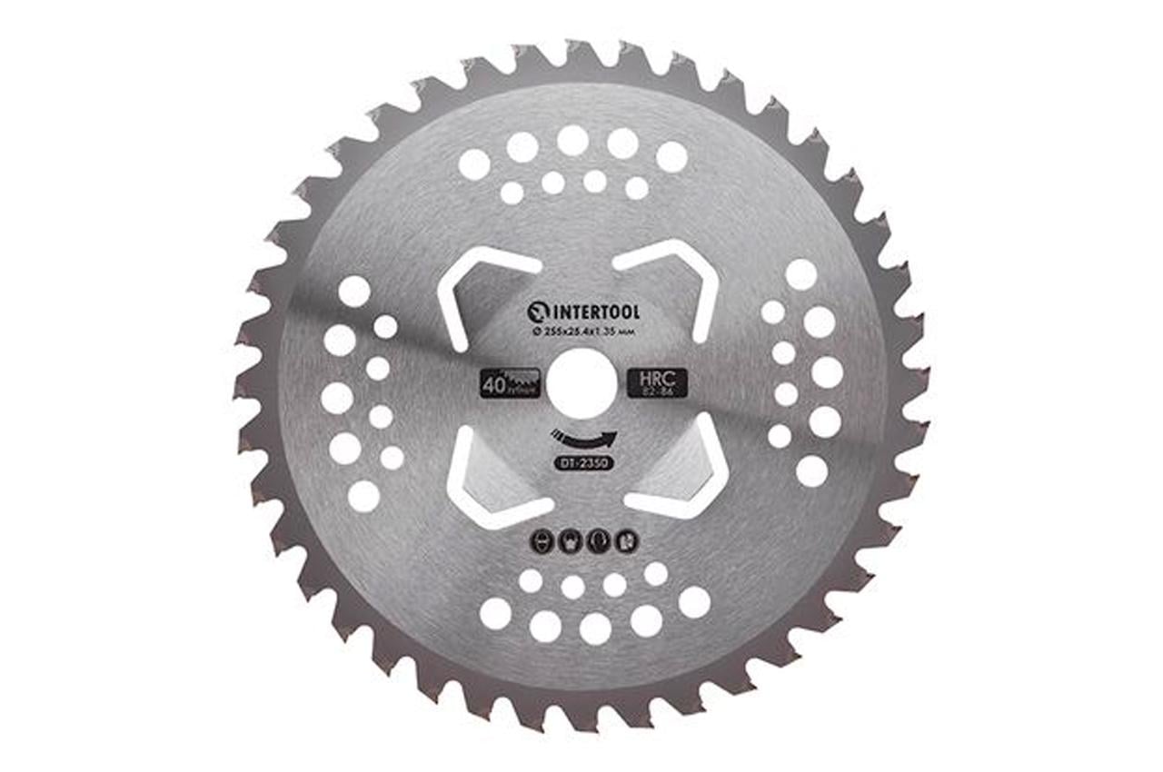 Диск для тримера Intertool побідитовий підрізний 4 255 мм x 40Т (DT-2350)