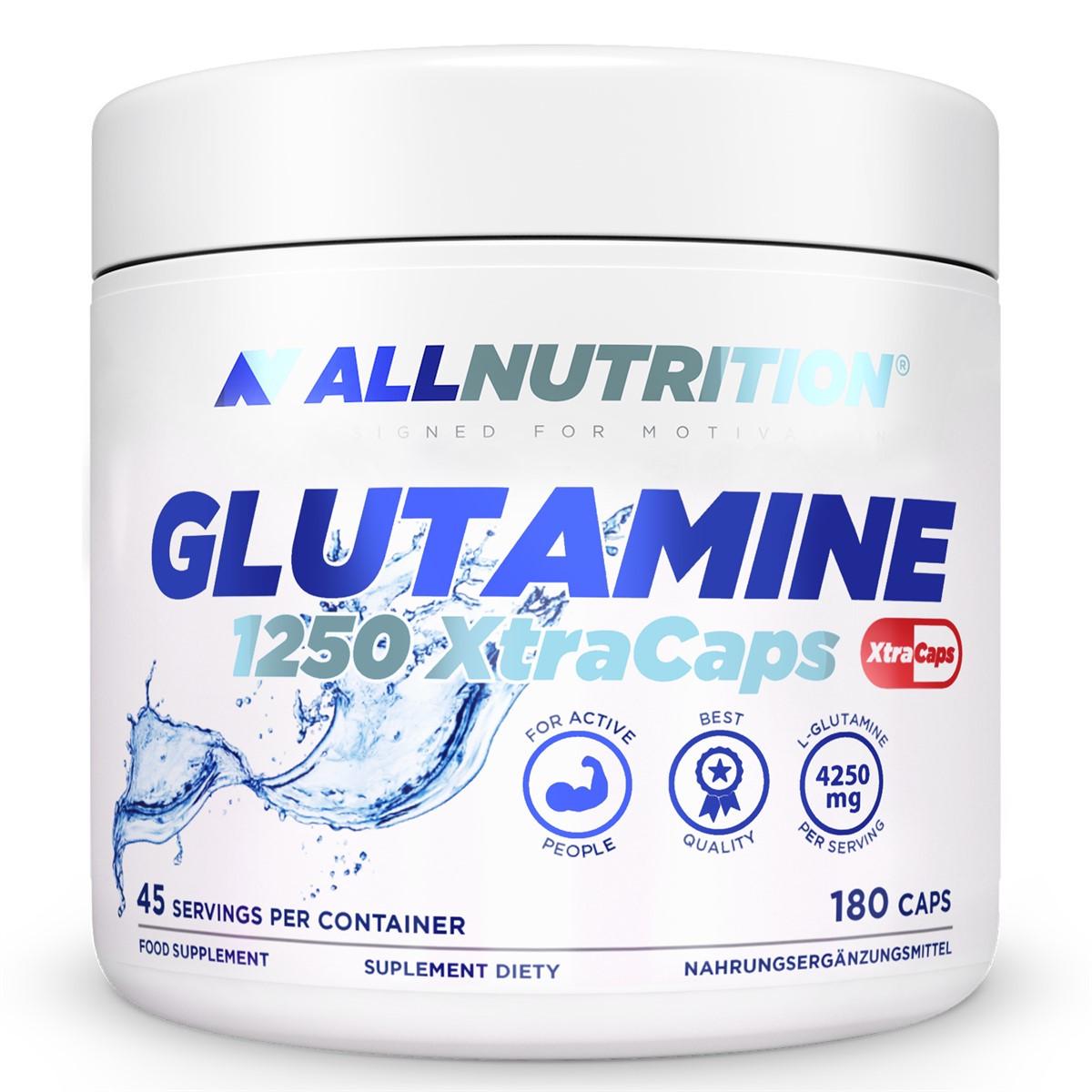 Амінокислота AllNutrition Glutamine 1250 XtraCaps 180 капсул (К100-33-2392554-20)