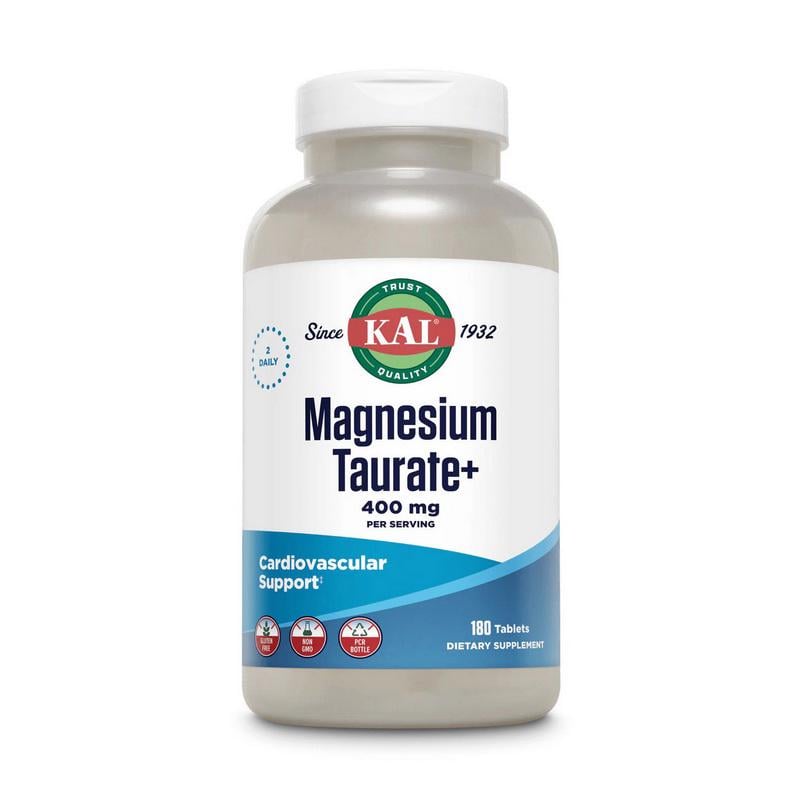 Комплекс таурат магния оксид с витамином B6 KAL Magnesium Taurate+ 180 табл.