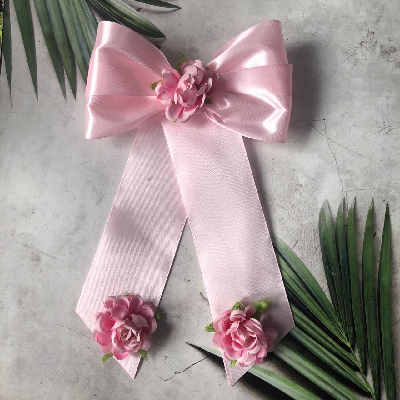 Бант на заколке 13х20 см Розовый (1143205)