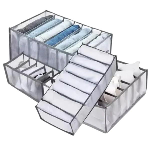 Набор из 4 органайзеров для белья и одежды из нейлона Набор из 4 органайзеров для белья и одежды из нейлона