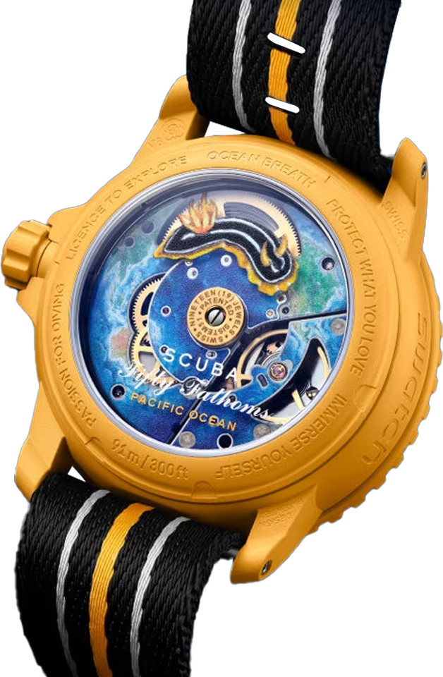 Наручний годинник Swatch Blancpain Bioceramic Scuba Fifty Fathoms Collection Pacific Ocean (SO35P100) - фото 2