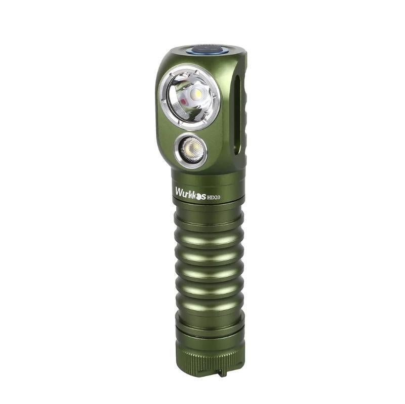 Фонарь налобный Wurkkos HD20 LH351D 5000К и аккумулятор 21700 5000mah Green