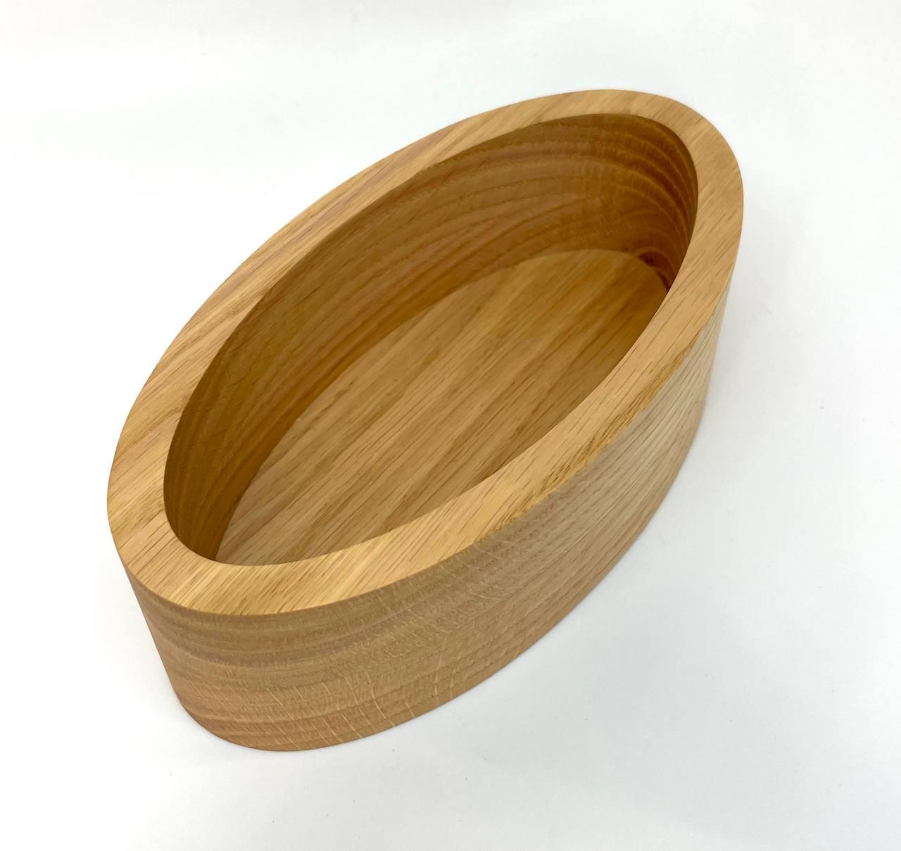 Овальная емкость из красного дуба со скругленным бортиком для изготовления контейнерной свечи (9276203) - фото 4