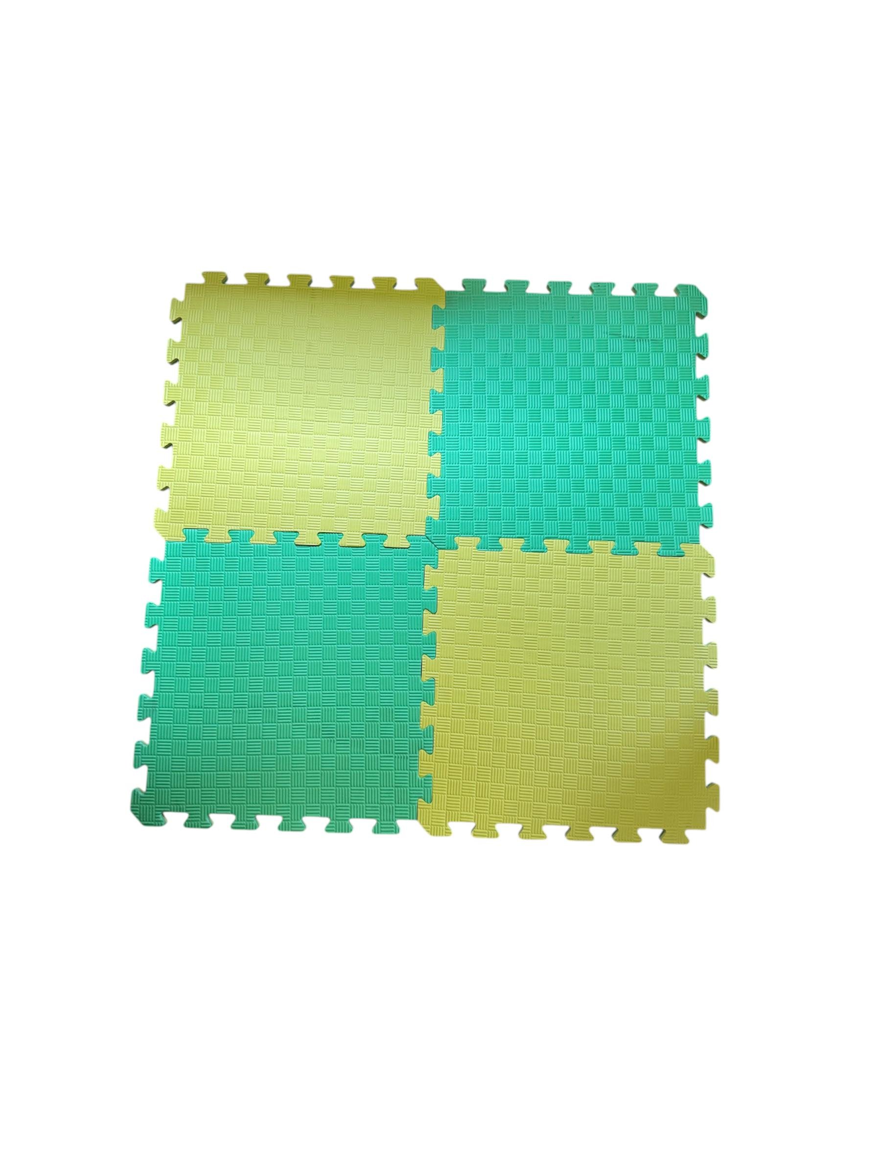 Килимок-пазл ластівчин хвіст Termoizol EVA товщина 20 мм щільність 80 кг/м3 50х50 см Жовто-фіолетовий