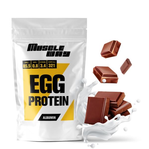 Протеин яичный MuscleWay Egg Protein Albumin Молочный шоколад 85,5% белка 500 г 14 порций (21-125-alb-mw-rs500.1)