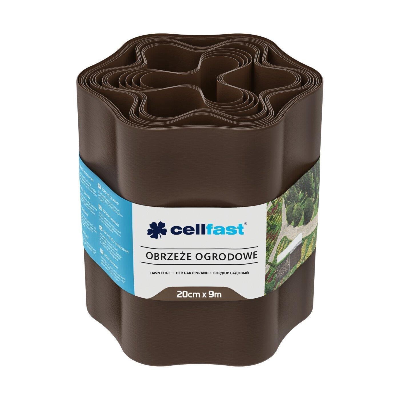 Бордюр газонний Cellfast 20 см x 9 м Коричневий (30-013H)