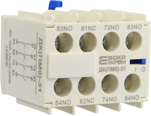 Контакт дополнительный АСКО-Укрем ПМ-0 ДКПМ0-31 LA1-KN31 3NO+1NC (A0040050059)