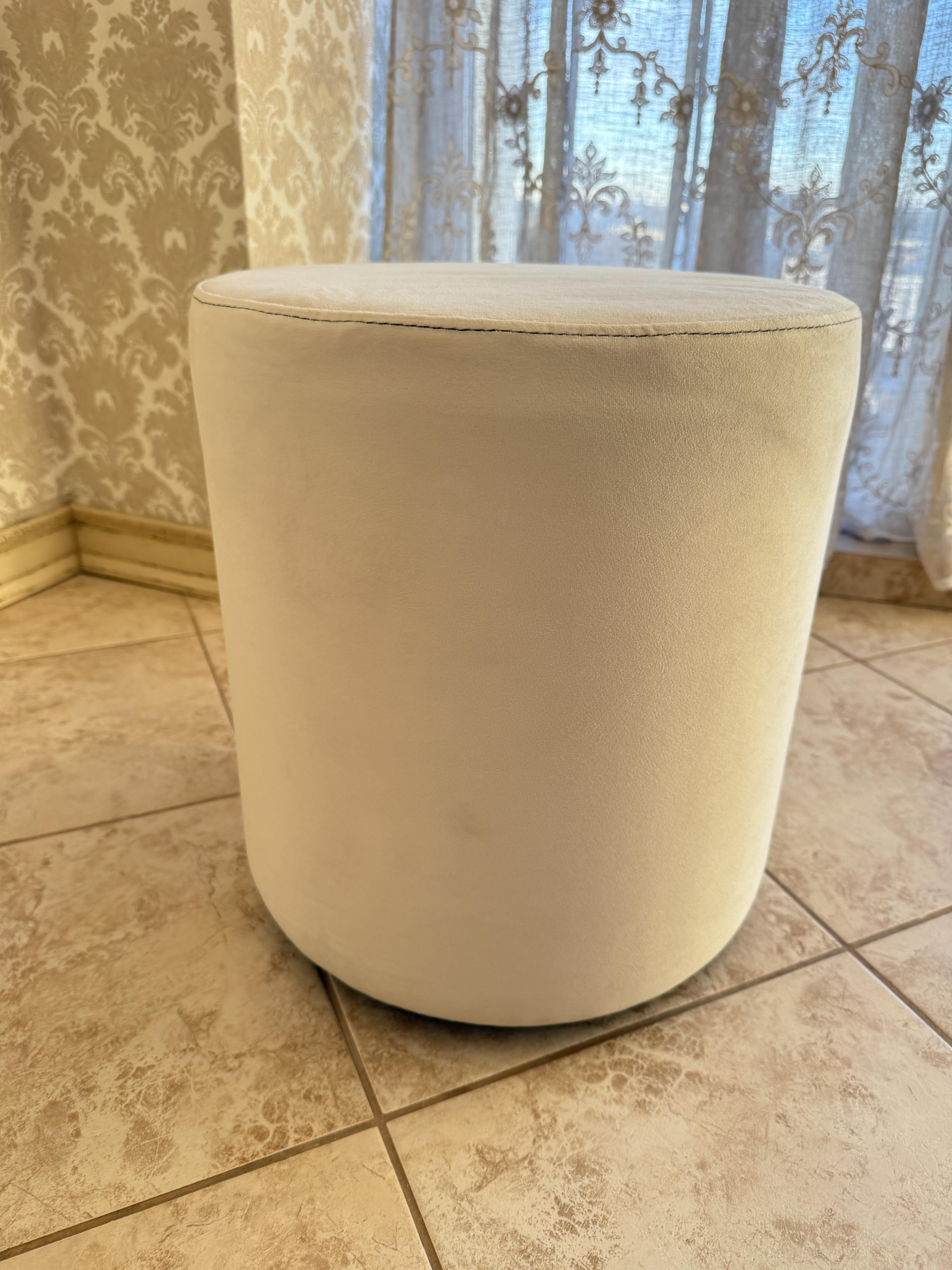 Пуф круглый велюровый 380х420 мм Молоний (111111)