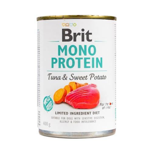 Корм влажный Brit Mono Protein Tuna & Sweet Potato для собак с тунцем и бататом 400 г