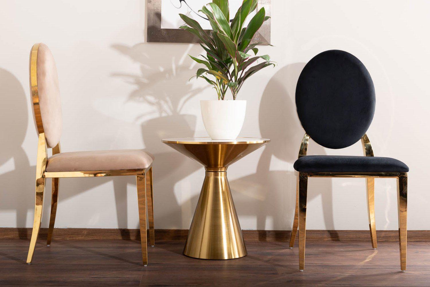 Журнальный столик Signal ARIES 50 см Белый/Золотой (ARIESBZL50) - фото 3