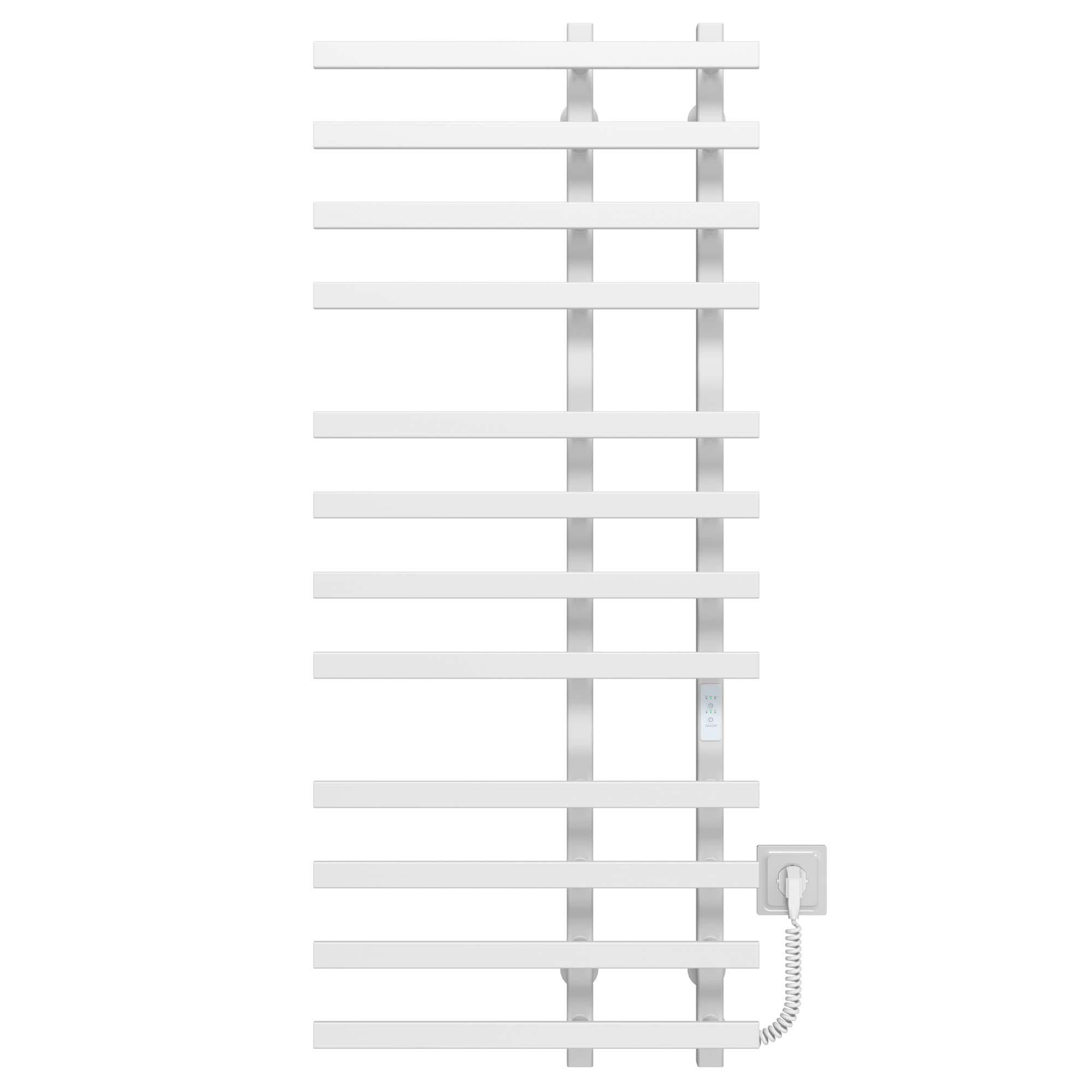 Полотенцесушитель электрический Deffi Atena П12 WD04 правое подключение нержавеющая сталь 150х1200 мм Белый (A.AT.120.15.12.EWR4)