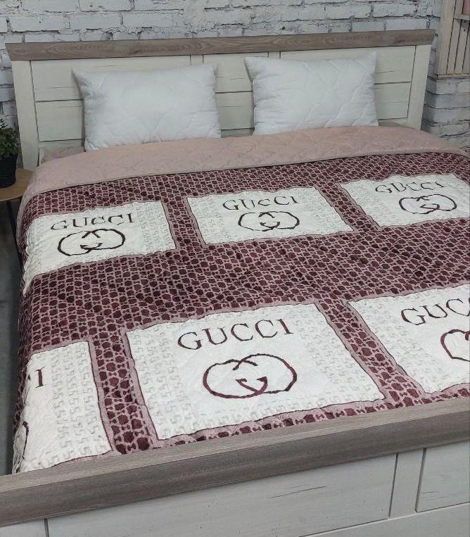 Покрывало стеганое полуторное Gucci (32429)