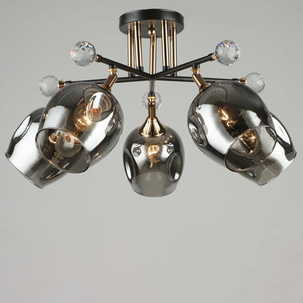 Люстра потолочная Lighthouse SRS-19217/5 Кофейный/Золотой