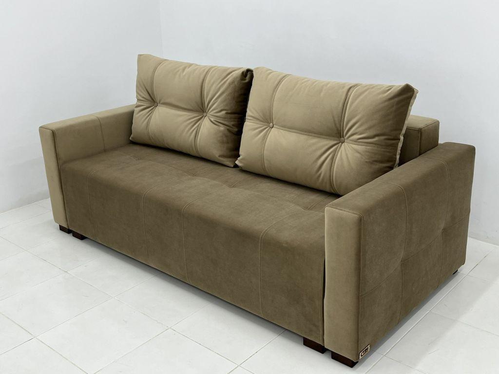 Диван раскладной ортопедичный Бест Вуди ЛДСП/дерево/ткань Оливковый