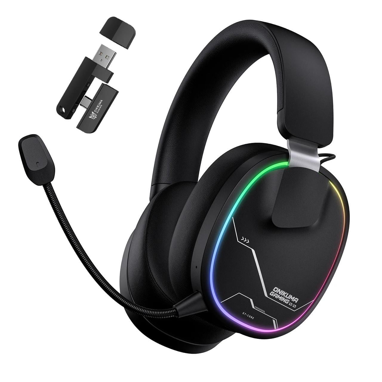 Наушники игровые беспроводные ONIKUMA GT-836 Pro RGB PS4 PS5 с шумоподавлением микрофоном (34684975)