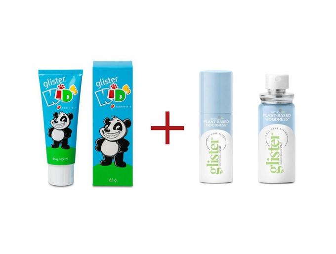 Зубна паста дитяча Amway Glister Kids 65 мл/85 г з спреем-освіжувачем порожнини рота Amway Glister Mint 14 мл (29051169) - фото 2