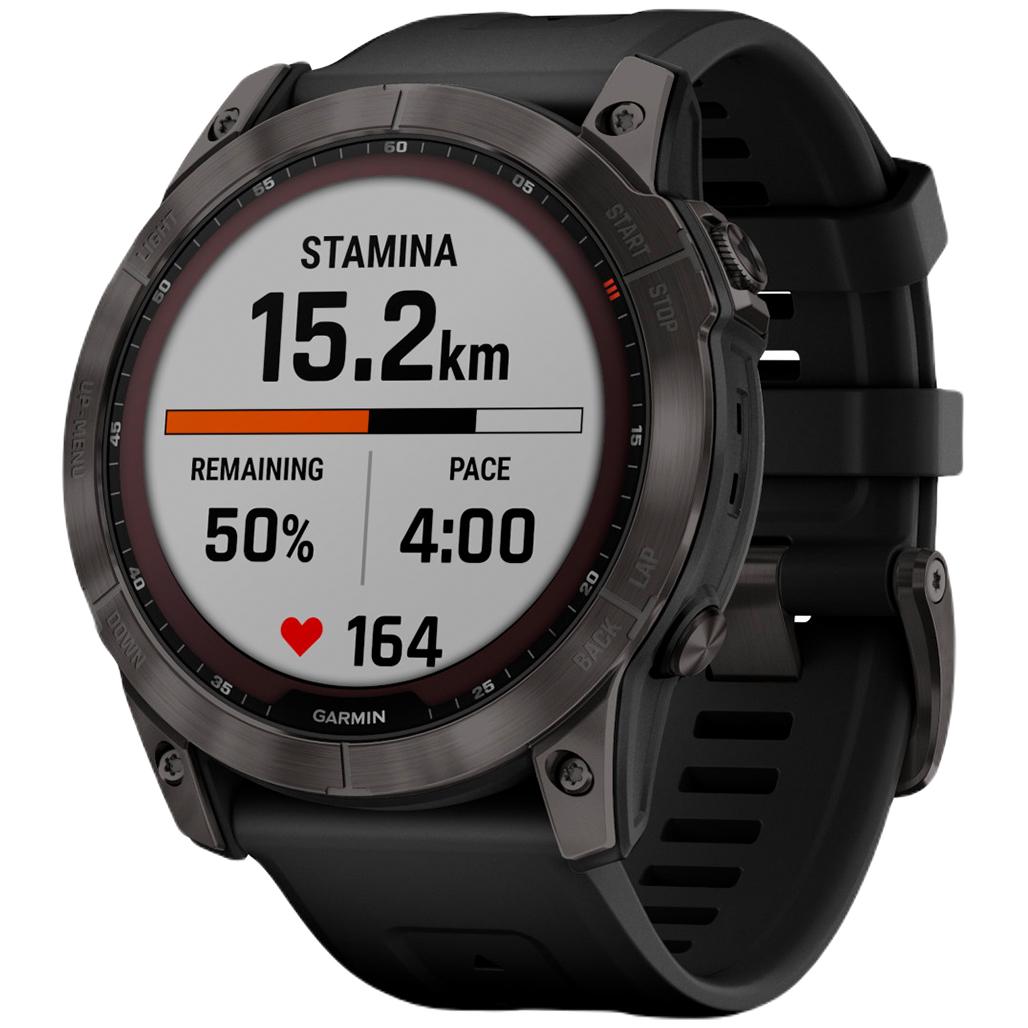 Смарт-годинник Garmin Fenix 7X Sapphire Solar Carbon Gray DLC Titanium with Black Band (010-02541-10/11)