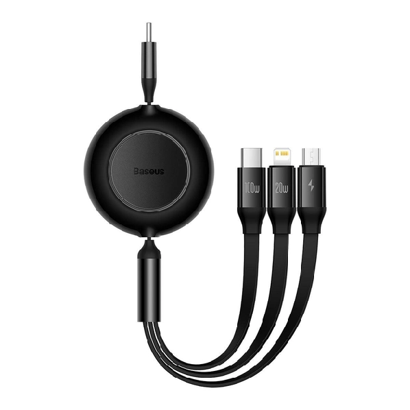 Кабель із швидкою зарядкою Baseus Bright Mirror 2 Series 3в1 Micro USB/Lightning/Type-C 100W 1,1 м Black - фото 2