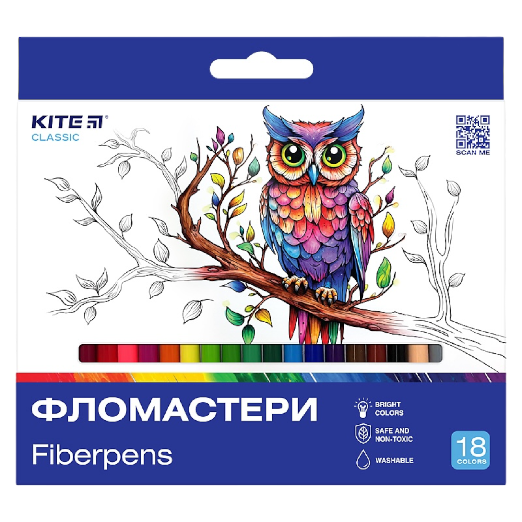 Фломастеры KITE Classic 18 цветов (113101)