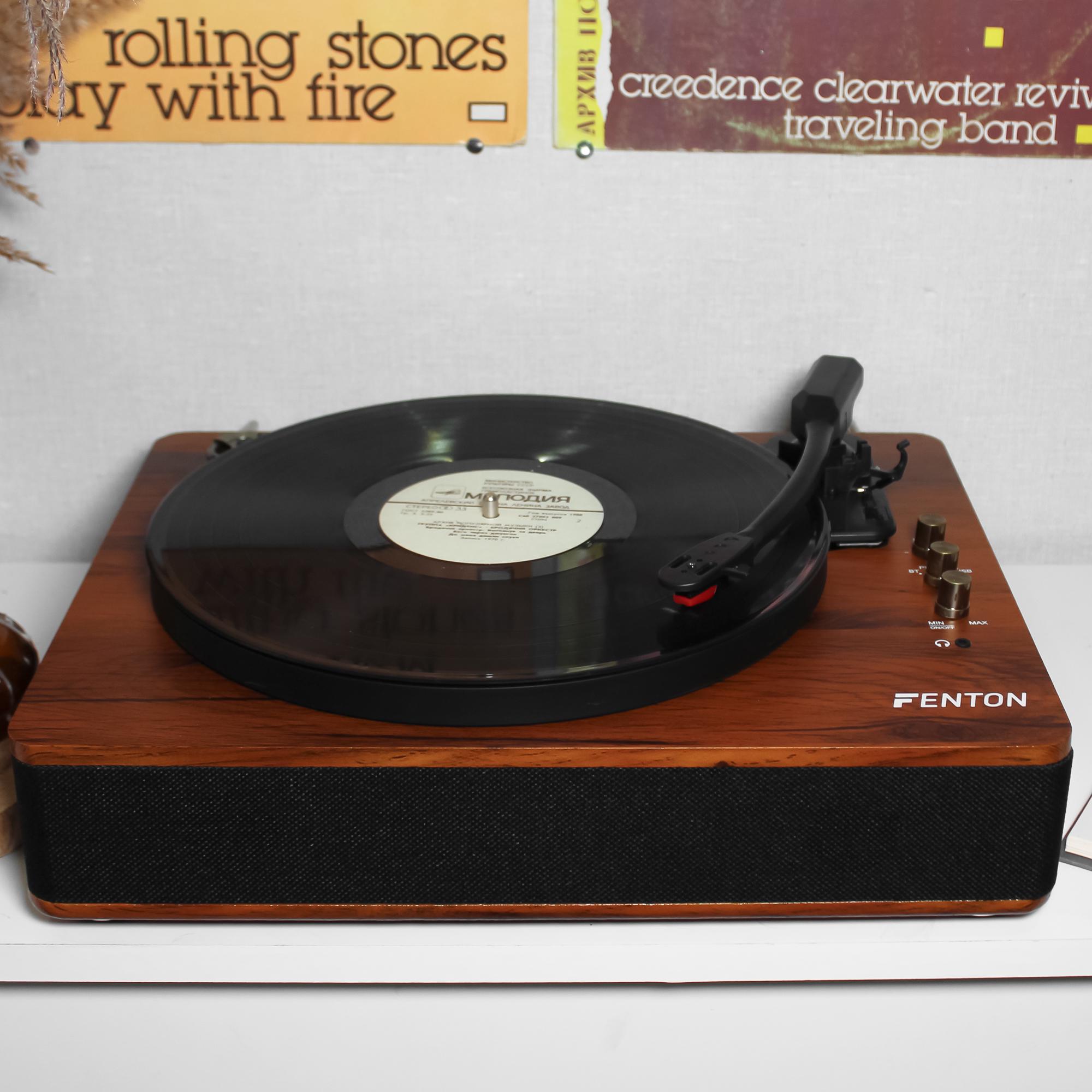 Програвач вініловий Fenton TT Classic Plus Wood з Bluetooth