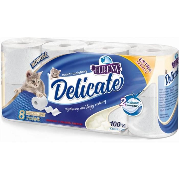 Туалетная бумага Delicate 2-х слойная 8 шт. (141041)