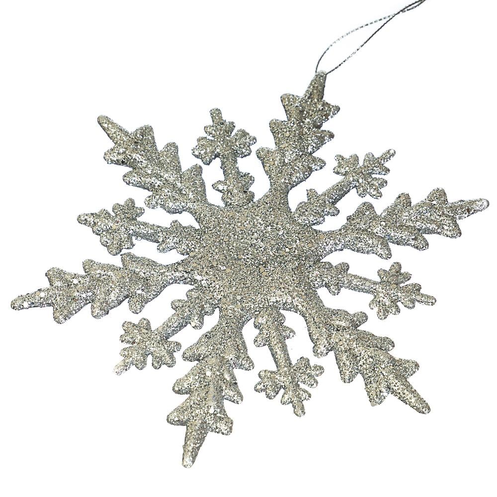 Новогодняя подвеска Elisey Снежинка 1 шт. Серебряный (021NZ)