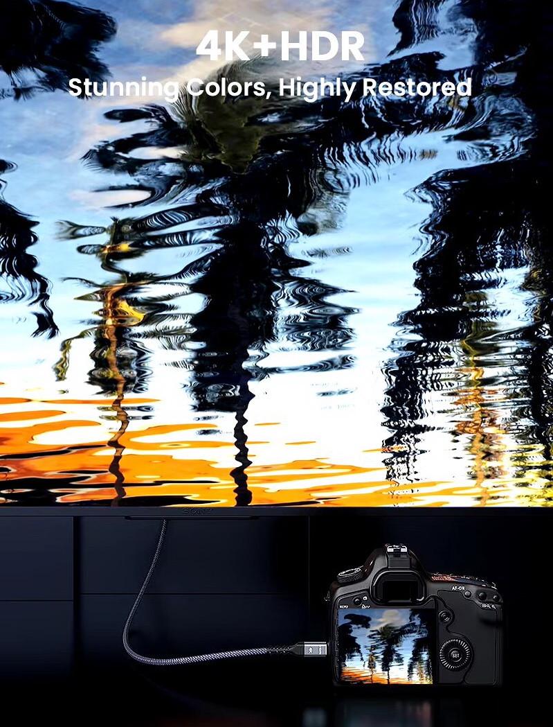 Кабель-перехідник SUNROZ 4К Micro HDMI-HDMI v2.0 60Hz 18Gbps Aluminum Gold-plated Shell Neylon 2 м (A48770) - фото 8 Кабель-перехідник SUNROZ 4К Micro HDMI-HDMI v2.0 60Hz 18Gbps Aluminum Gold-plated Shell Neylon 2 м (A48770) - фото 8