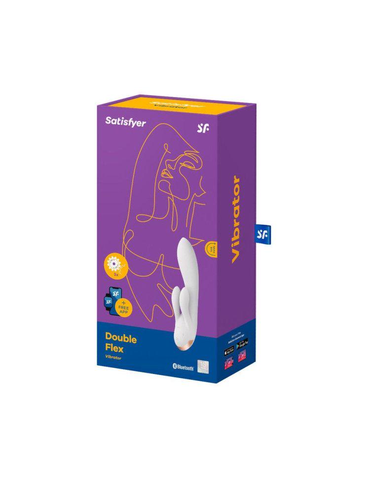 Смарт-вибратор-кролик Satisfyer Double Flex с двойным отростком White (38024836)