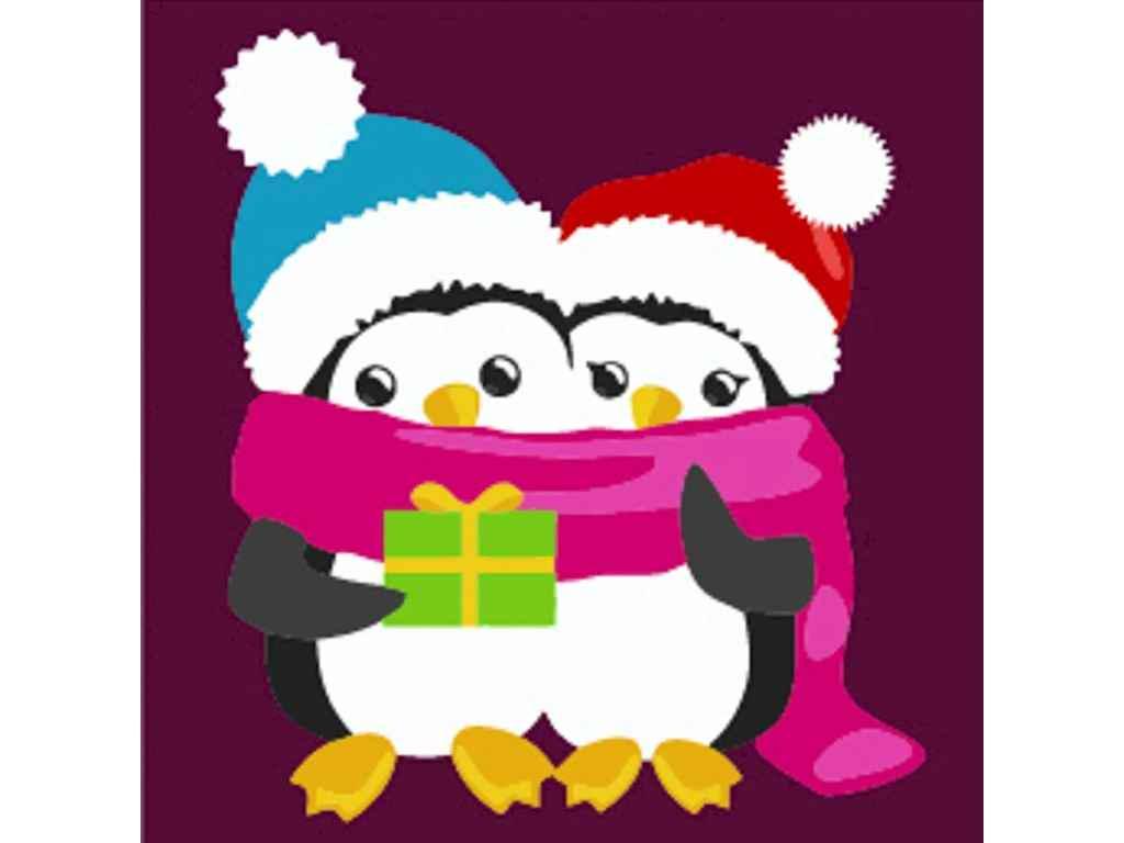 Картина по номерам Strateg Пингвины 30х30 см (ES222)