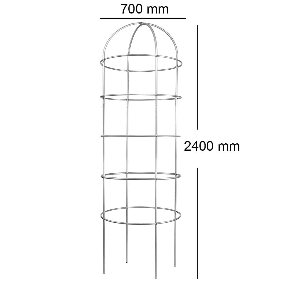 Опора для растений арочно-кольцевая на пять колец 2400х700х700 мм (АКО-D16/D8-2400*700/5) - фото 2 Опора для растений арочно-кольцевая на пять колец 2400х700х700 мм (АКО-D16/D8-2400*700/5) - фото 2