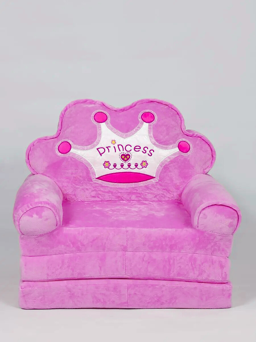 Кресло плюшевое Рrincess раскладное в детскую комнату для детей 120 см Малиновый (280009) Кресло плюшевое Рrincess раскладное в детскую комнату для детей 120 см Малиновый (280009)