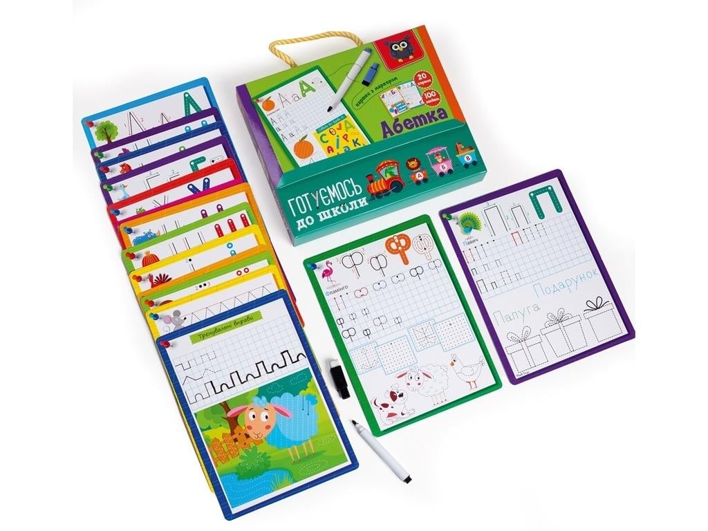 Картки з маркером Vladi Toys VT5010-21 Готуємось до школи Абетка (4820234764020) - фото 4
