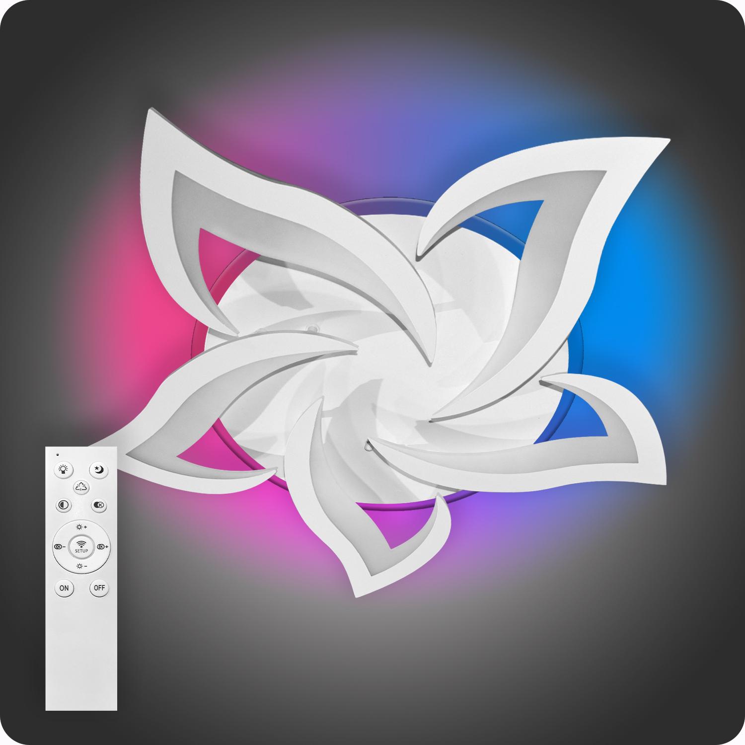 Люстра светодиодная 517 Light 3color с пультом 80 Вт Белый (02072) Люстра светодиодная 517 Light 3color с пультом 80 Вт Белый (02072)