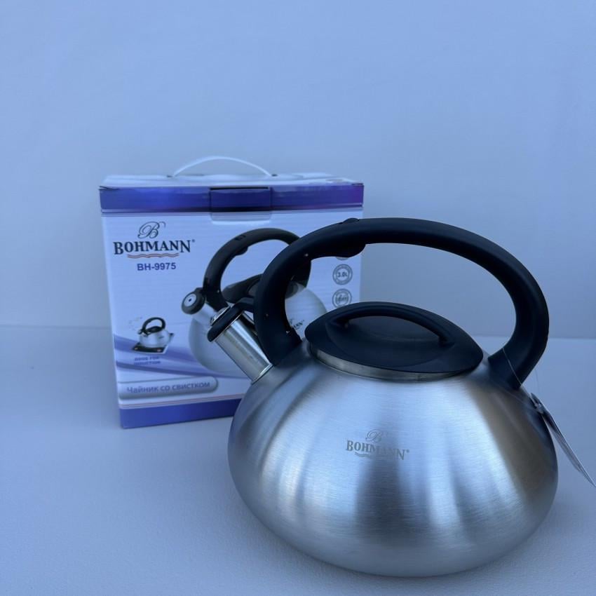 Чайник зі свистком Bohmann BH-9975 із нержавіючої сталі 3 л (2707016564) - фото 3 Чайник зі свистком Bohmann BH-9975 із нержавіючої сталі 3 л (2707016564) - фото 3