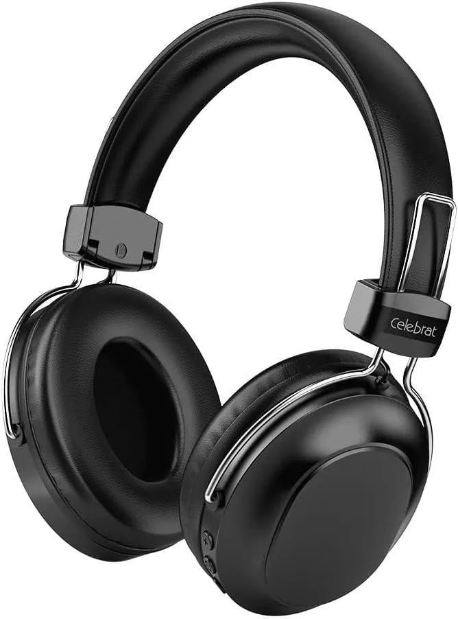 Наушники беспроводные накладные Celebrat MDR-A36 Bluetooth 5.3 до 12 часов работы с микрофоном Black (d9e900c8)