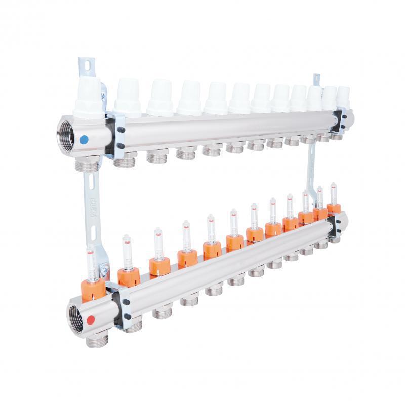 Коллектор ICMA №K013 1" 12 выходов с расходомерами