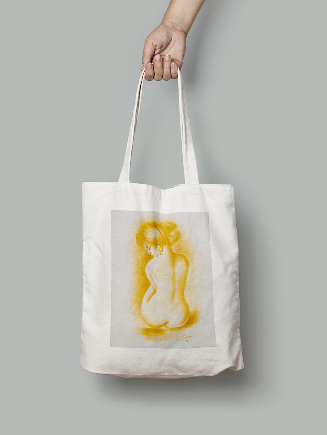 Эко-сумка Изящные линии тела шопер (pin_up010002_Bag)