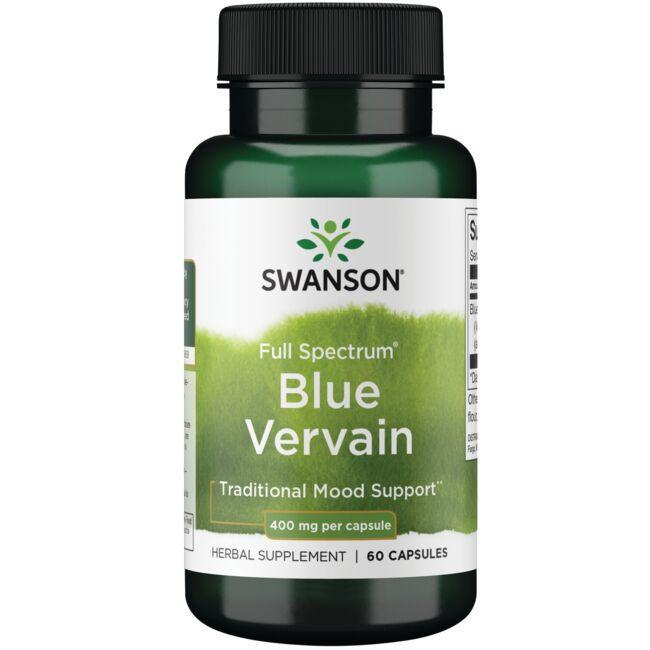 Вербена Swanson Full Spectrum Blue Vervain 400 мг 60 Caps